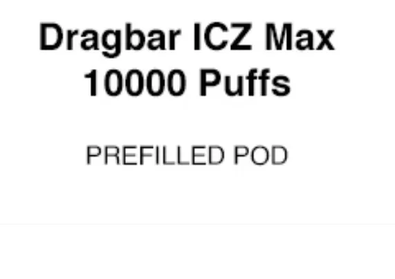 DRAGBAR ICZ MAX PREFILLED POD 10000 PUFFS